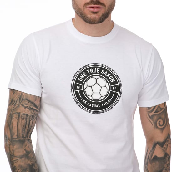 Men's One True Saxon Baller T-Shirt in White - Image 3