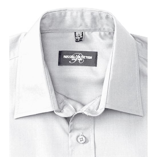 Russell Collection Mens Long Sleeve Shirt (White)