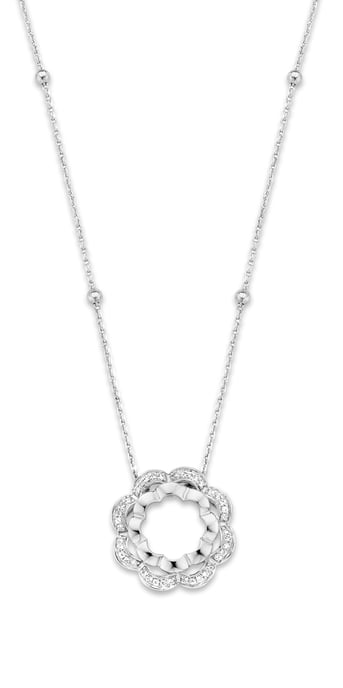 Orphelia 'Onyx' Women's 925 Sterling Silver Set: Chain-Pendant + Earrings - Silver SET-7127 - Image 2