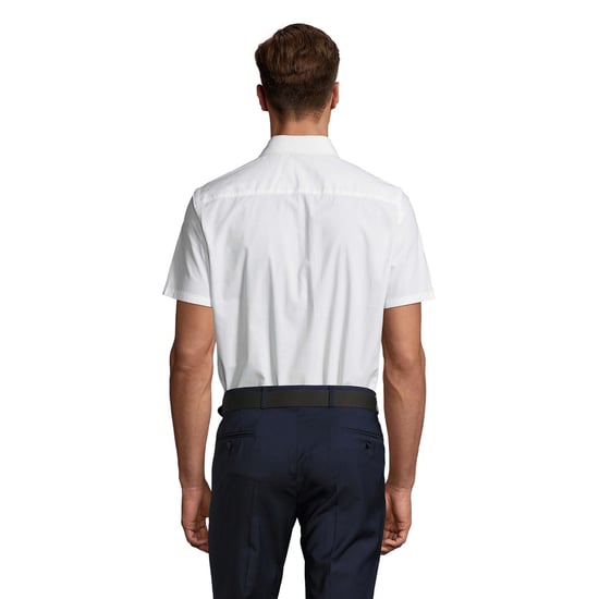 SOLS Mens Broadway Stretch Short-Sleeved Shirt (White) - Image 2