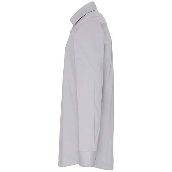 Premier Mens Stretch Fit Poplin Long Sleeve Shirt (Silver) - Image 2