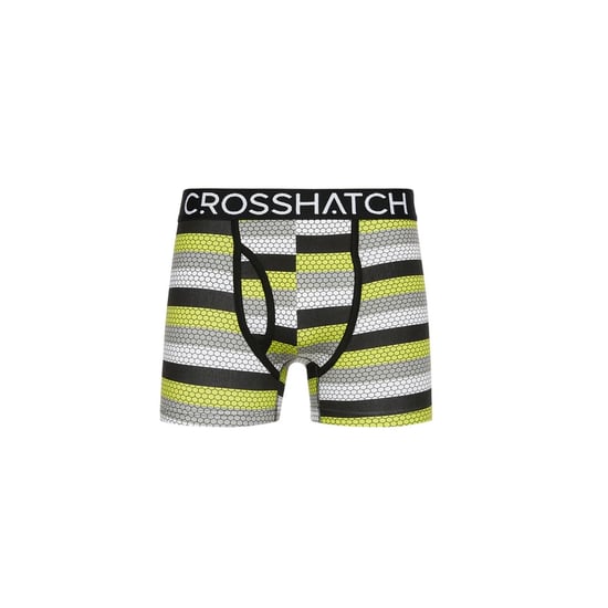 Crosshatch Mens Crystaline Boxer Shorts (Pack of 3) (Lime/Black/Grey) - Image 4