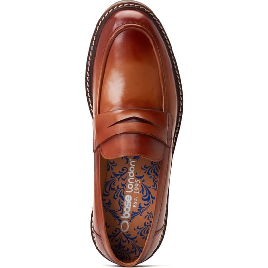 Base London Ivey Leather Men's Burnt Tan Loafers - Image 4