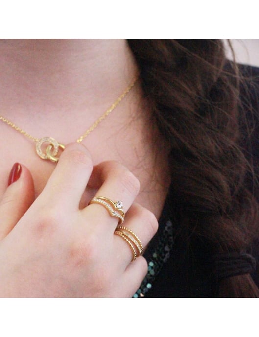 Anillo Zinnia - Oro y Cristal - Image 2