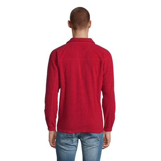 SOLS Unisex Adult Ness Half Zip Fleece Top (Red) - Image 2