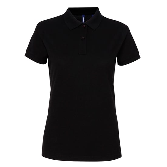 Asquith & Fox Womens/Ladies Short Sleeve Performance Blend Polo Shirt (Black) - Image 1