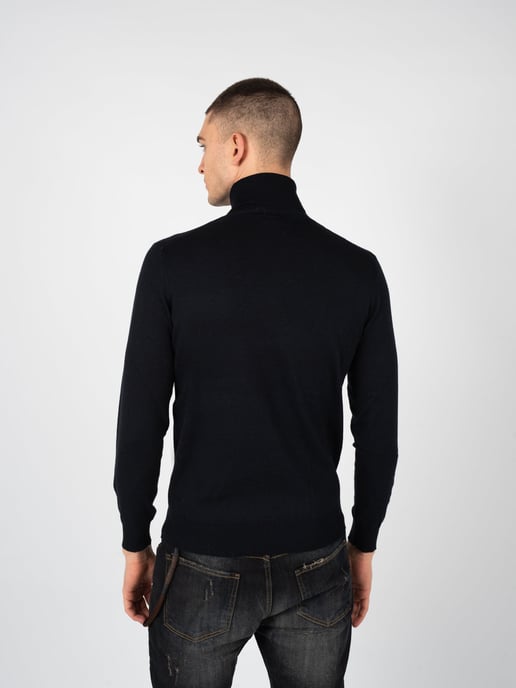 Xagon Man Suéter Turtleneck del hombre azul oscuro - Image 4