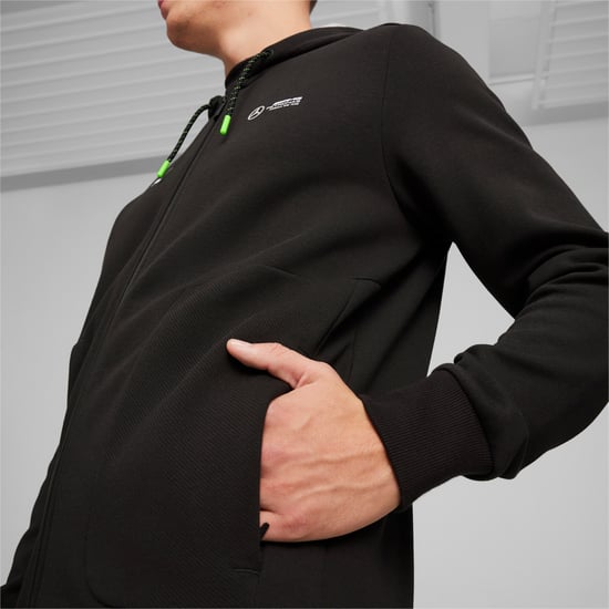 PUMA Mens Mercedes-AMG Petronas Motorsport Hooded Sweat Jacket - Image 2
