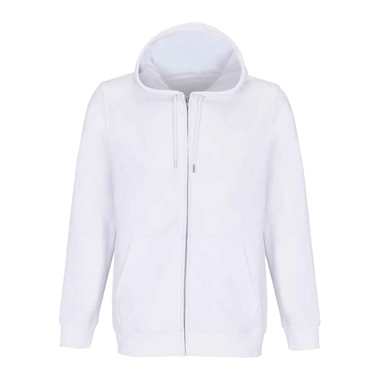SOLS Unisex Adult Calipso Full Zip Hoodie (White) - Image 1