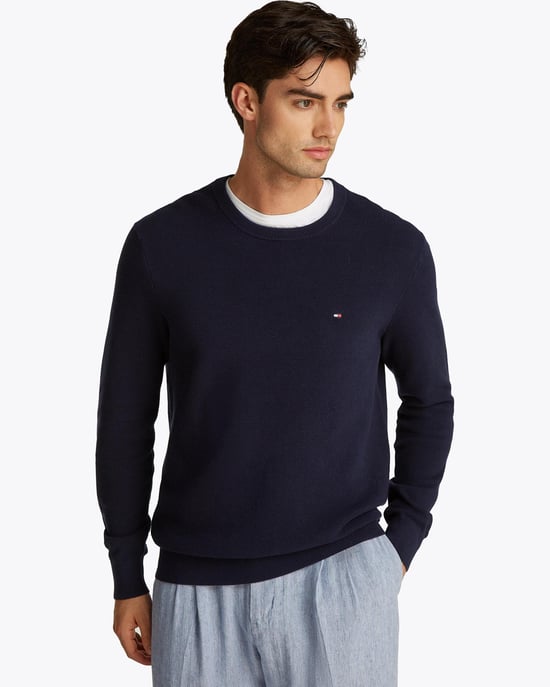 Tommy Hilfiger Essential Structure Crew Neck Mens Jumper - Image 1