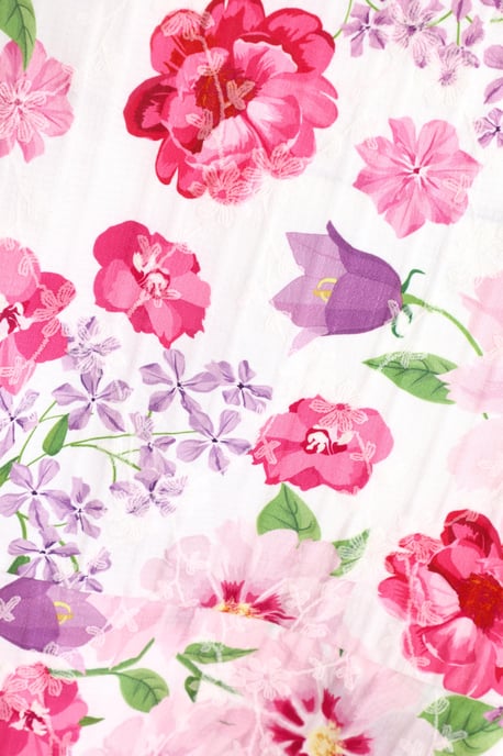 Pink Floral Woven Frill Mini Skirt