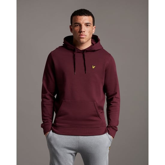 Sudadera con capucha color borgona con la marca Lyle & Scott - Image 1