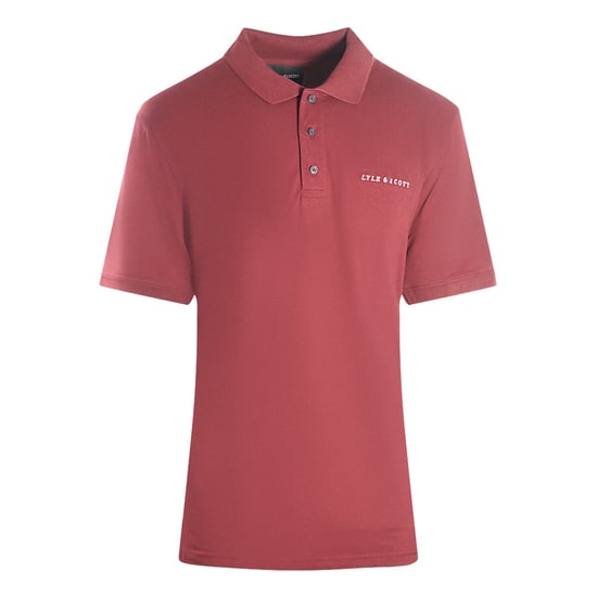 Lyle & Scott Polo liso en color burdeos Fletcher con logo bordado - Image 1