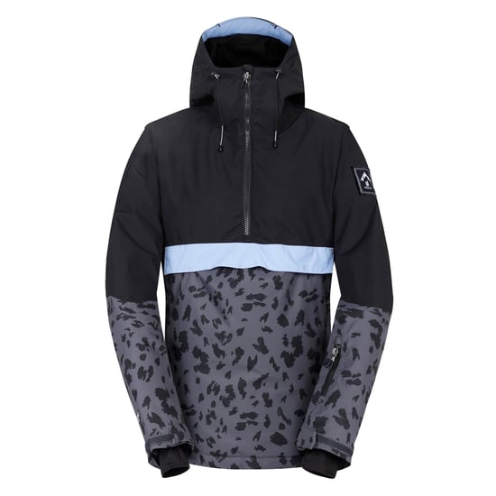 Dare 2B Womens/Ladies Snowburst Leopard Print Overhead Ski Jacket (Black/Ebony Grey) - Image 1