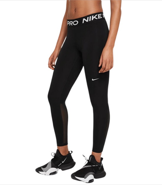 Leggings Cortos de Cintura Alta Nike Pro para Mujer en Negro - Image 1