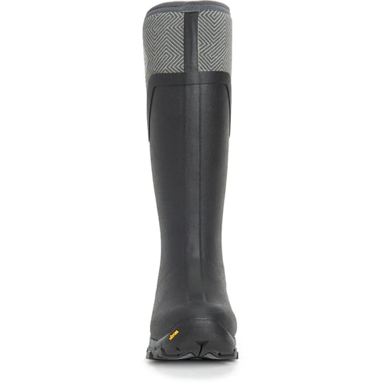 Muck Boots Arctic Ice Tall Rubber Black/Grey Geometric Wellington Boots - Image 3