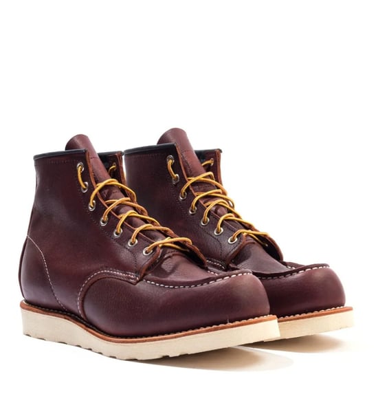 Men's Red Wing 8138 Classic Moc Toe Leather Boots in Brown - Image 1