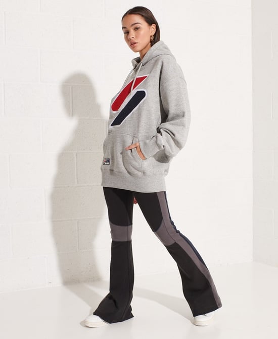 Sudadera Oversized con Capucha de Chenilla de Logo Code de Superdry - Image 1