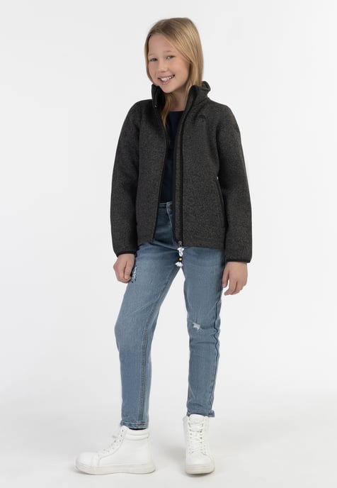 Schmuddelwedda Knitted fleece jacket Grey melange - Image 2