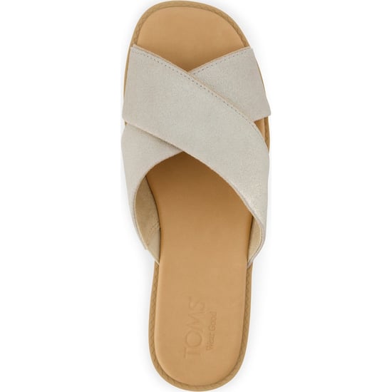 TOMS Mae Crossover Leather Women's Champagne Sandals - Image 4