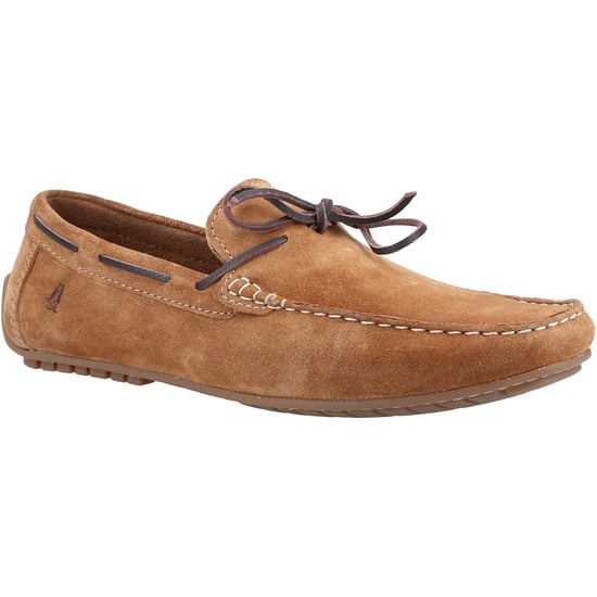 Hush Puppies Reuben Suede Men's Tan Boat Shoes - Image 1