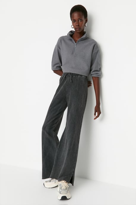 Trendyol Women's High Waist Wide Leg Tracksuit Bottom - Image 1
