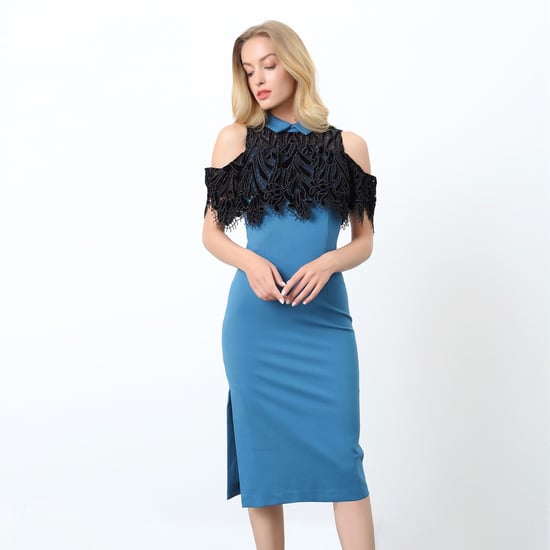 Adjusted dress with bare shoulders and lace steering wheel - Image 2