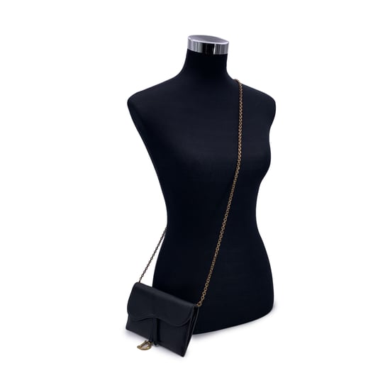 Dior Leather Wallet Saddle Wallet On Chain - Image 3