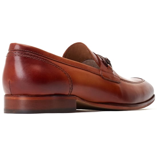 Base London Russo Leather Men's Burnt Tan Loafers - Image 2