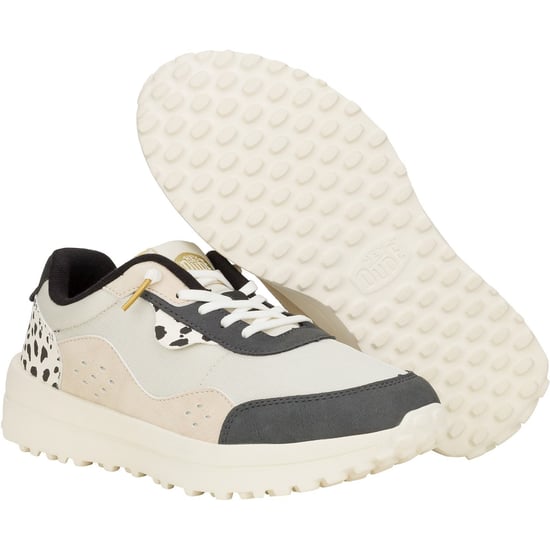 HEYDUDE Hayden Shine Polyester Women's Ivory/Multi Trainers - Image 3