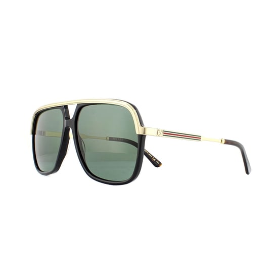 Gafas de sol Gucci GG0200S 001 Negro y Dorado Verde - Image 2