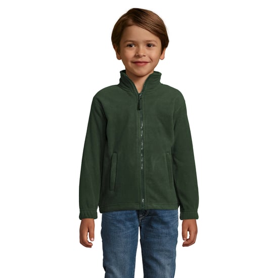 SOLS Childrens/Kids North Zip-Up Fleece Jacket (Forest Green) - Image 5