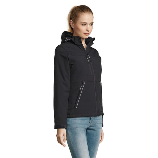 SOLS Womens/Ladies Rock Padded Soft Shell Jacket (Black) - Image 3