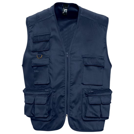 SOLS Wild Unisex Full Zip Waistcoat Bodywarmer Jacket (Navy) - Image 1