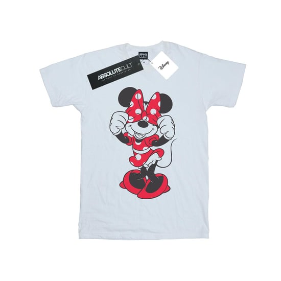 Disney Girls Minnie Mouse Bow Eyes Cotton T-Shirt (White) - Image 1