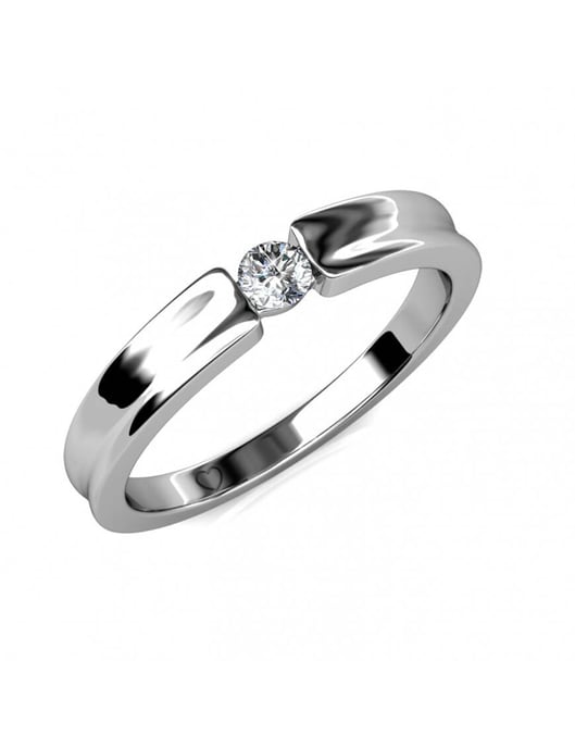 Anillo Simplicity - Plata y Cristal - Image 1