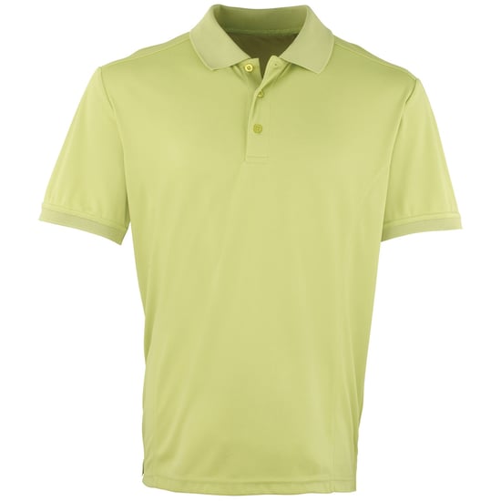 Premier Mens Coolchecker Pique Short Sleeve Polo T-Shirt (Lime) - Image 1