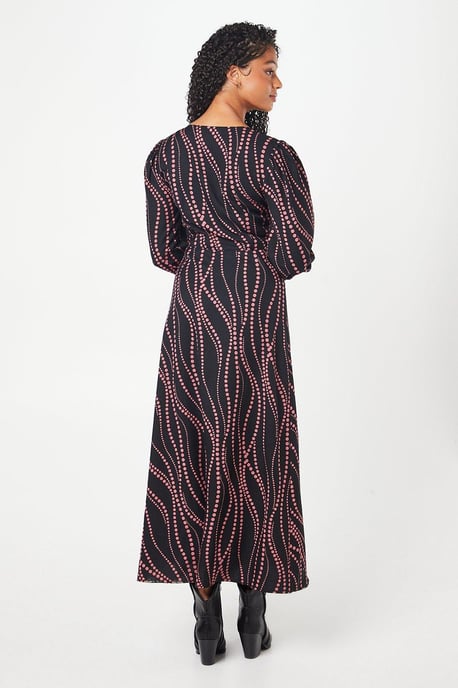 Tall Pink Spot Scoop Neck Shirt Dress - Image 3