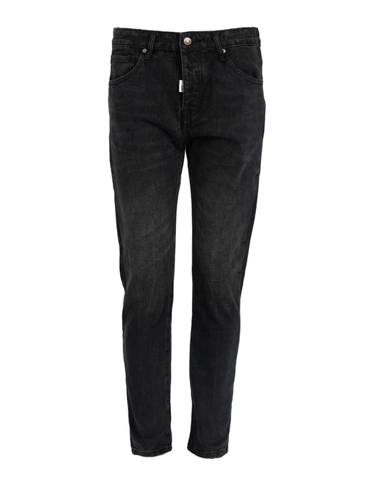 Takeshy Kurosawa Vaqueros Slim Cropped del hombre negro - Image 1