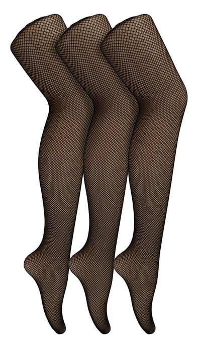 3 Pares Multipack Mallas de Red para Mujer | Snob de Calcetines | Medias con Estilo Ideal para Fiesta de Baile - Negro - Image 1