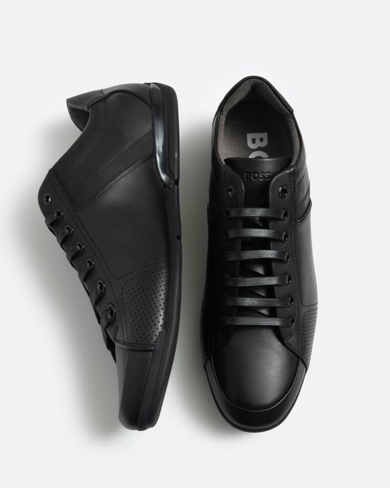 BOSS Orange Saturn Zapatillas de Piel para Hombre de Perfil Bajo con Forro Anti-Olor NOS - Image 5