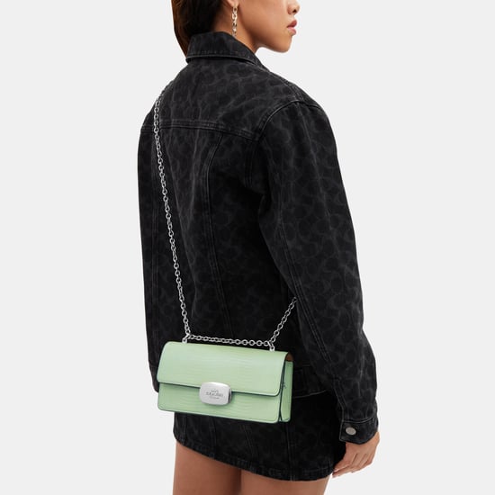 Eliza Flap Crossbody in Lizard-Embossed Leather Bag