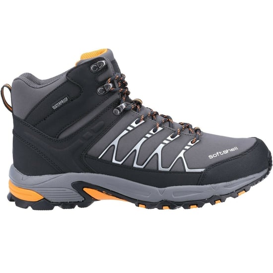 Cotswold Mens Abbeydale Mid Hiking Boots (Grey/Orange) - Image 2