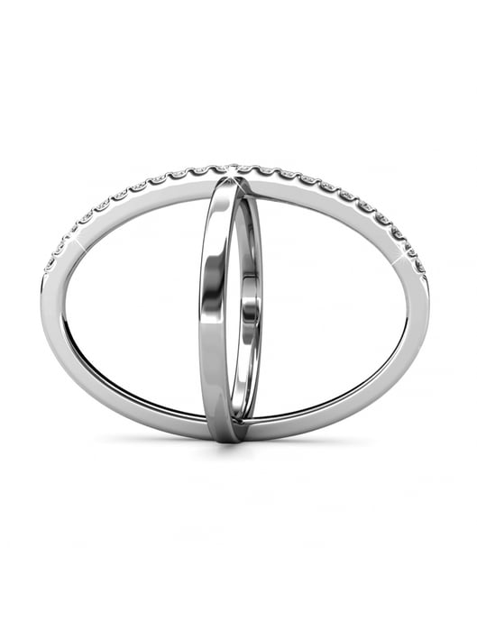 Anillo X Duo - Plata y Cristal - Image 3
