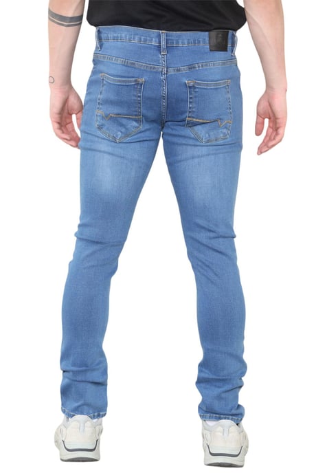 MYT Vaqueros ajustados para hombre Denim elástico en azul medio - Image 3