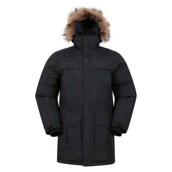 Mountain Warehouse Mens Antarctic Extreme Waterproof Down Jacket (Charcoal) - Image 1