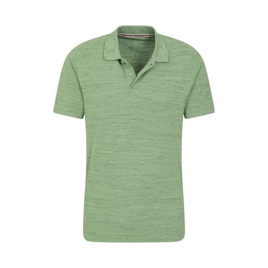 Mountain Warehouse Mens Dawnay Textured Pique Polo Shirt (Green) - Image 4