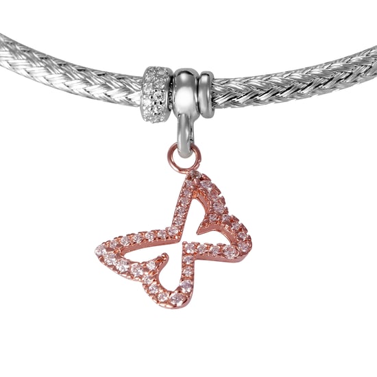 Orphelia Women's 925 Sterling Silver Bracelet - Silver/Rose ZA-7397