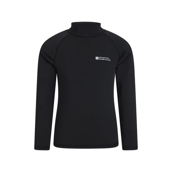 Mountain Warehouse Childrens/Kids Long-Sleeved Rash Top (Black) - Image 1