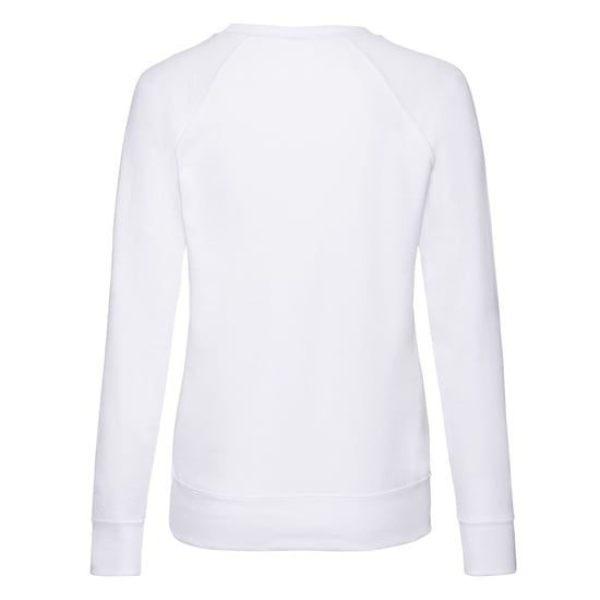 Fruit of the Loom Womens/Ladies Lightweight Lady Fit Raglan Sweatshirt (White) - Image 2